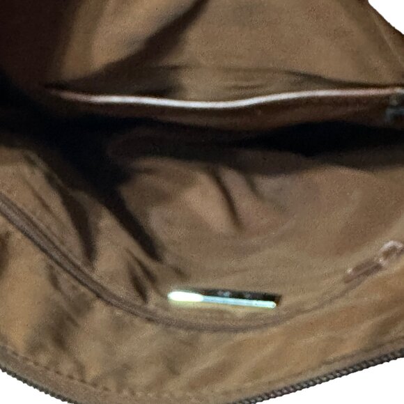 Giani Bernini brown distressed leather multi compartment crossbody purse - Picture 7 of 12